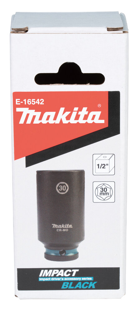 Ударная удлиненная торцовая головка Makita Impact Black 1/2" 30x81, 5 мм , - фото №2