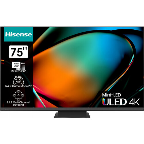 Телевизор Hisense 75U8KQ, 75, 4K Ultra HD, черный