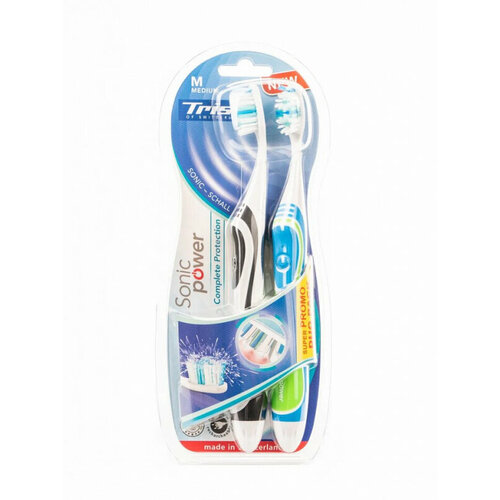 Набор электрических зубных щеток TRISA Sonicpower Akku 661929 Green-Grey 189000₽