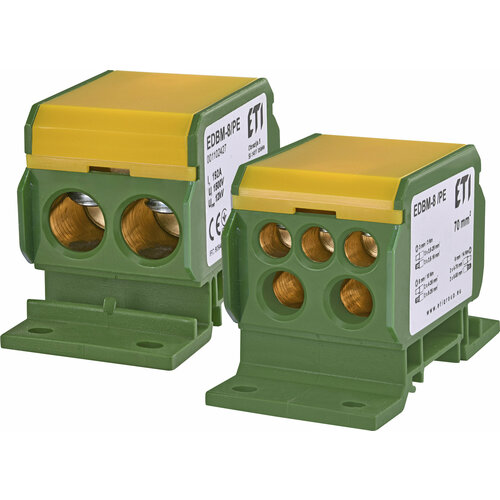 Клемма силовая ETI EDBM-8/PE (192А, 1500V AC/DC, OUT: 1x4-70; 2x4-35; 3x2,5-25) 001102427