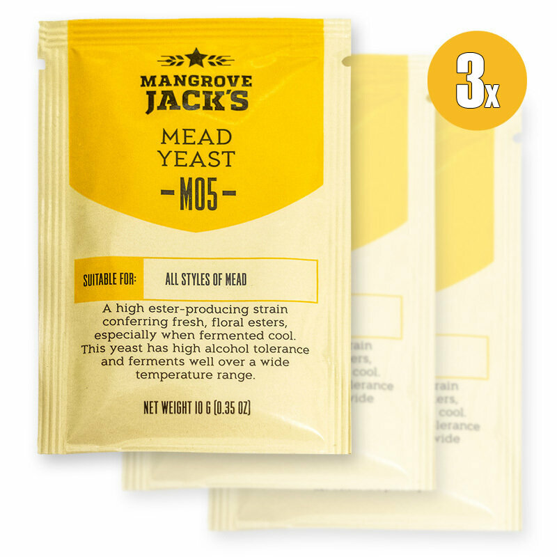 Дрожжи для медовухи Mangrove Jack's Mead M05, 10 г (3 штуки в комплекте)