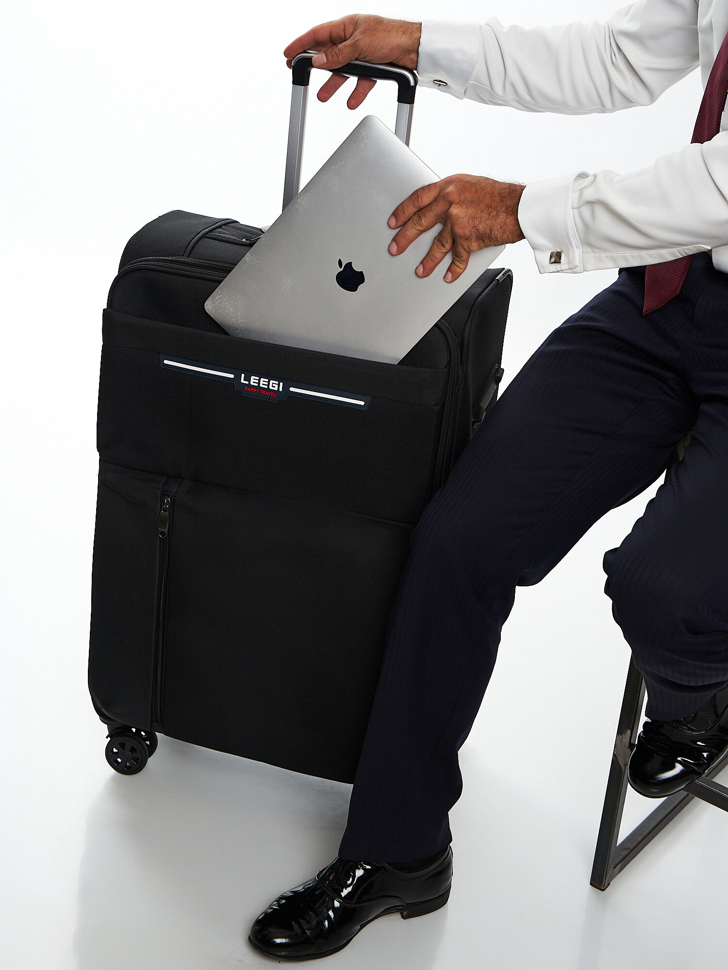 фото Тканевый чемодан с увиличчением объема, Leegi NEW, цвет Черный. Размер L