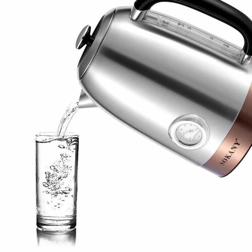 Электрический чайник для дома офиса домашний кухонный электрочайник объем 17 л защита от перегрева для дома офиса красный 456000₽