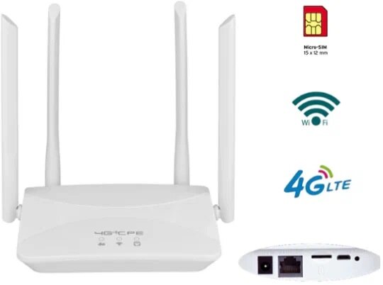 Tianjie CPF912 Роутер 3G/4G WiFi с Антеннами 4*5Дб (Cat.4)