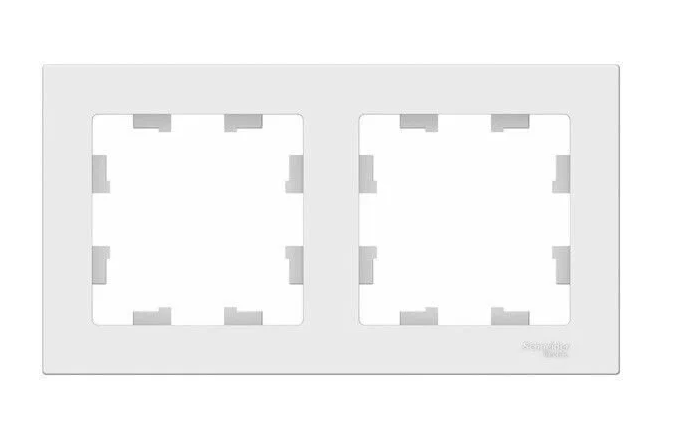 Рамка 2-постовая универсальная Schneider Electric AtlasDesign, белая ATN000102 (комплект 3шт.) - фотография № 2