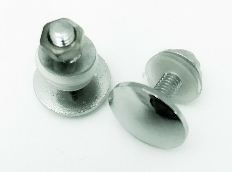 фото Крепление зеркала для душевой кабины ERLIT, круглое, цвет хром глянцевый, 2 шт, ABS пластик