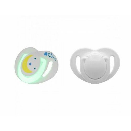 MAMAJOO пустышка ортодонтическая 0+ МЕС.\силиконовая в блистере \ night / day