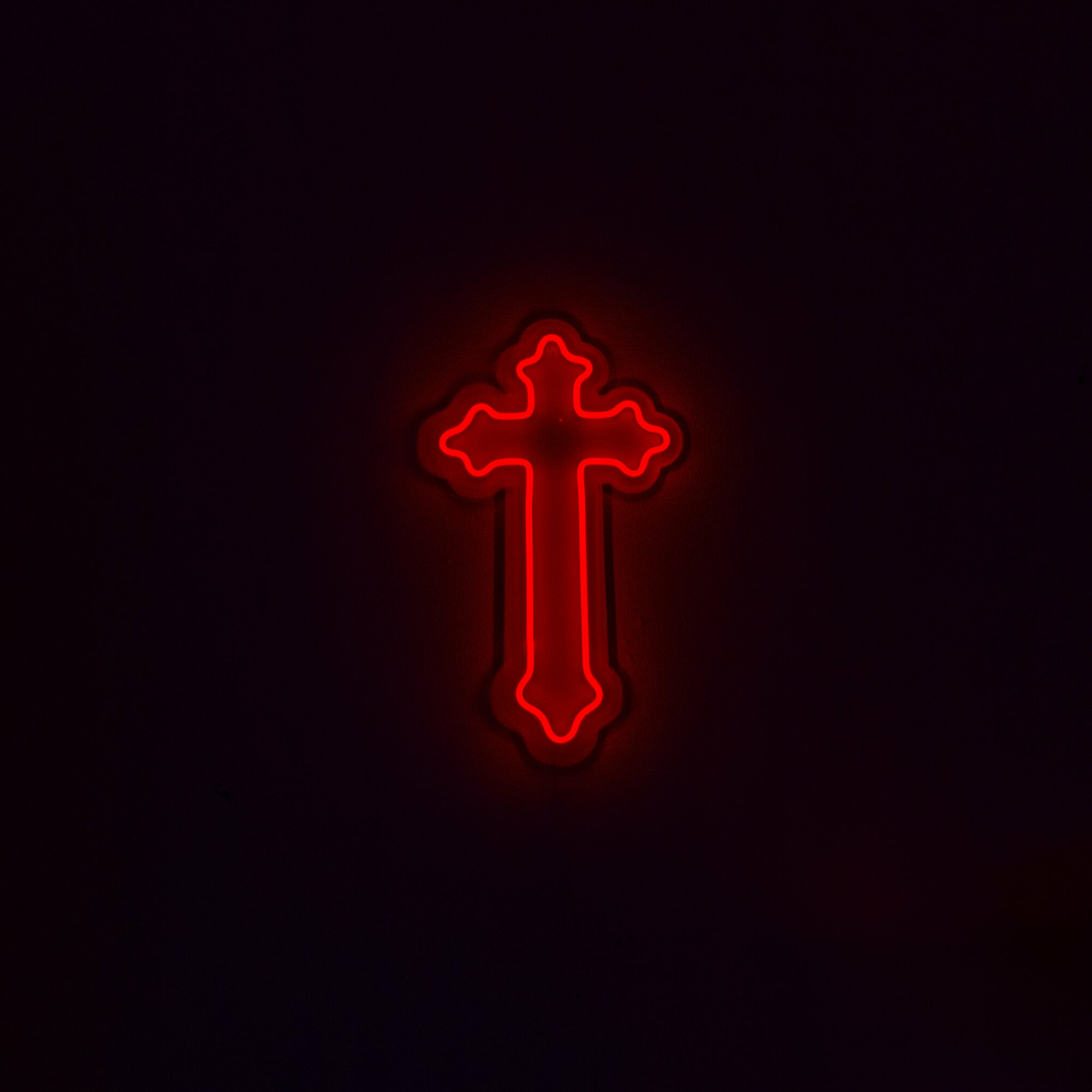 DIODENEON / Светильник, ночник - Неоновый крест 27х43 см. - фотография № 2