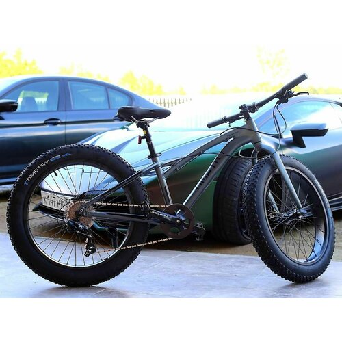 Велосипед Фэтбайк 24 Richiesto TT120 Гидравлические тормоза Алюминиевая рама Для активного отдыха Мужской Женский Подростковый серый 3149000₽