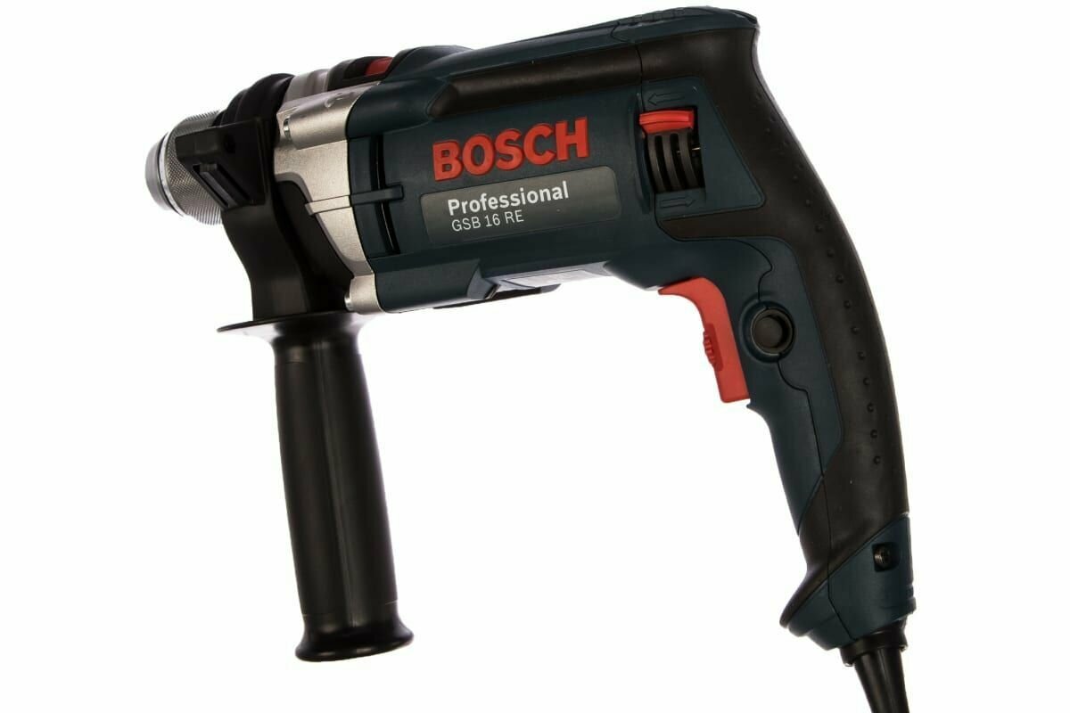 Дрель BOSCH ударная GSB 16 RE (750Вт, БЗП 1.5-13мм, 0-2800об/мин, 0-47600уд/мин, реверс) 2.2кг кейс - фотография № 2