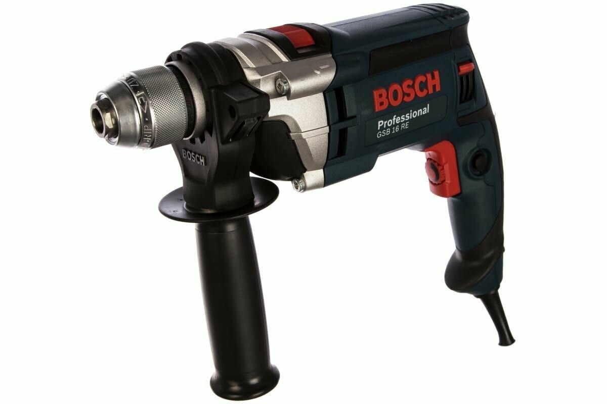 Дрель BOSCH ударная GSB 16 RE (750Вт, БЗП 1.5-13мм, 0-2800об/мин, 0-47600уд/мин, реверс) 2.2кг кейс - фотография № 3