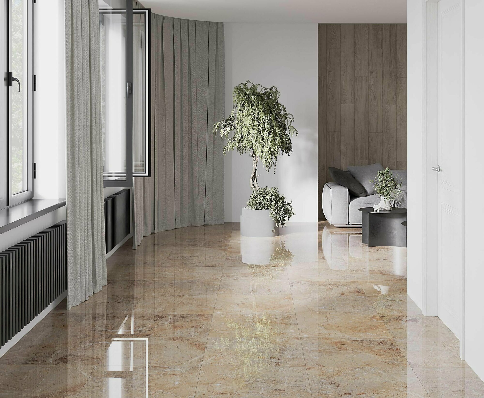 фото Керамогранит Laparet Brecia Antic Brown 60х60 Полированный 1,44 м2; ( 4 шт/упак)