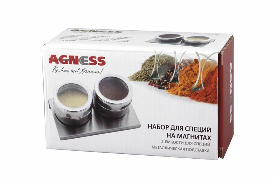 Набор для специй монблан 3 пр.на магнитах Agness (912-008) - фотография № 4