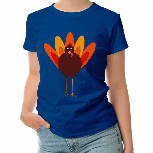 фото Футболка roly, размер l, синий