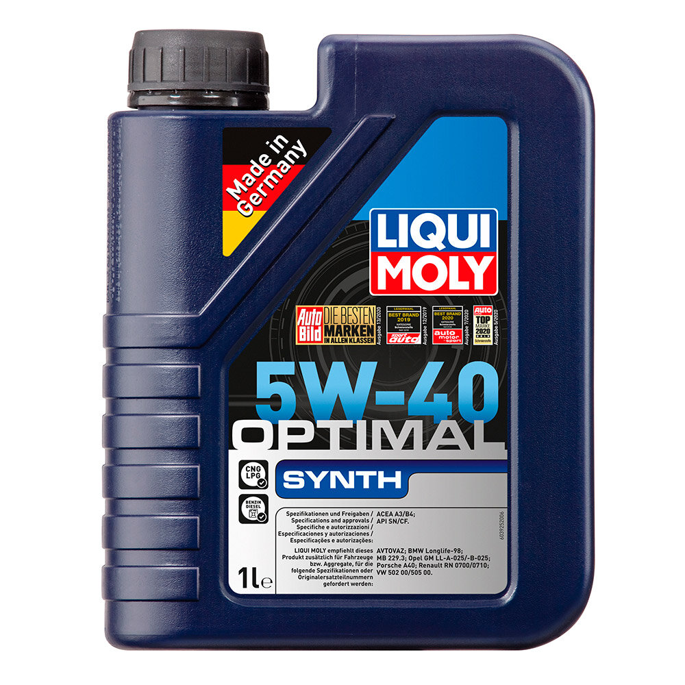 Масло моторное Liqui Moly Optimal Synth НСе 5W40 , 1 л. (арт. 3925) LM-5W40 OPTIMAL-1L