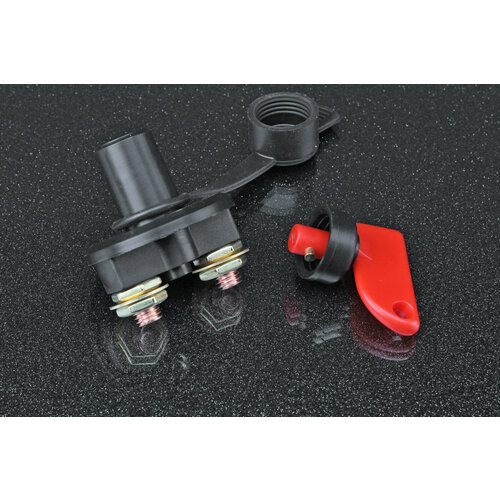 Выключатель массы АКБ 12V, 2-х контактный, с ключом флажкового типа (короткие контакты) 100A FE-A3601C RACING ELECTRIC