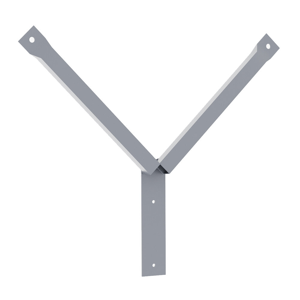 фото Кронштейн для крепления колючей проволки Y-образный серый грунт