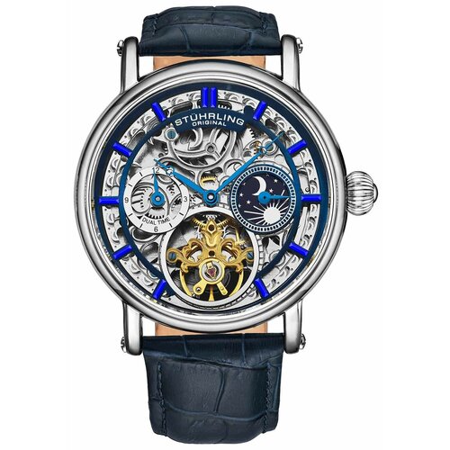 фото Наручные часы stuhrling, синий, серебряный