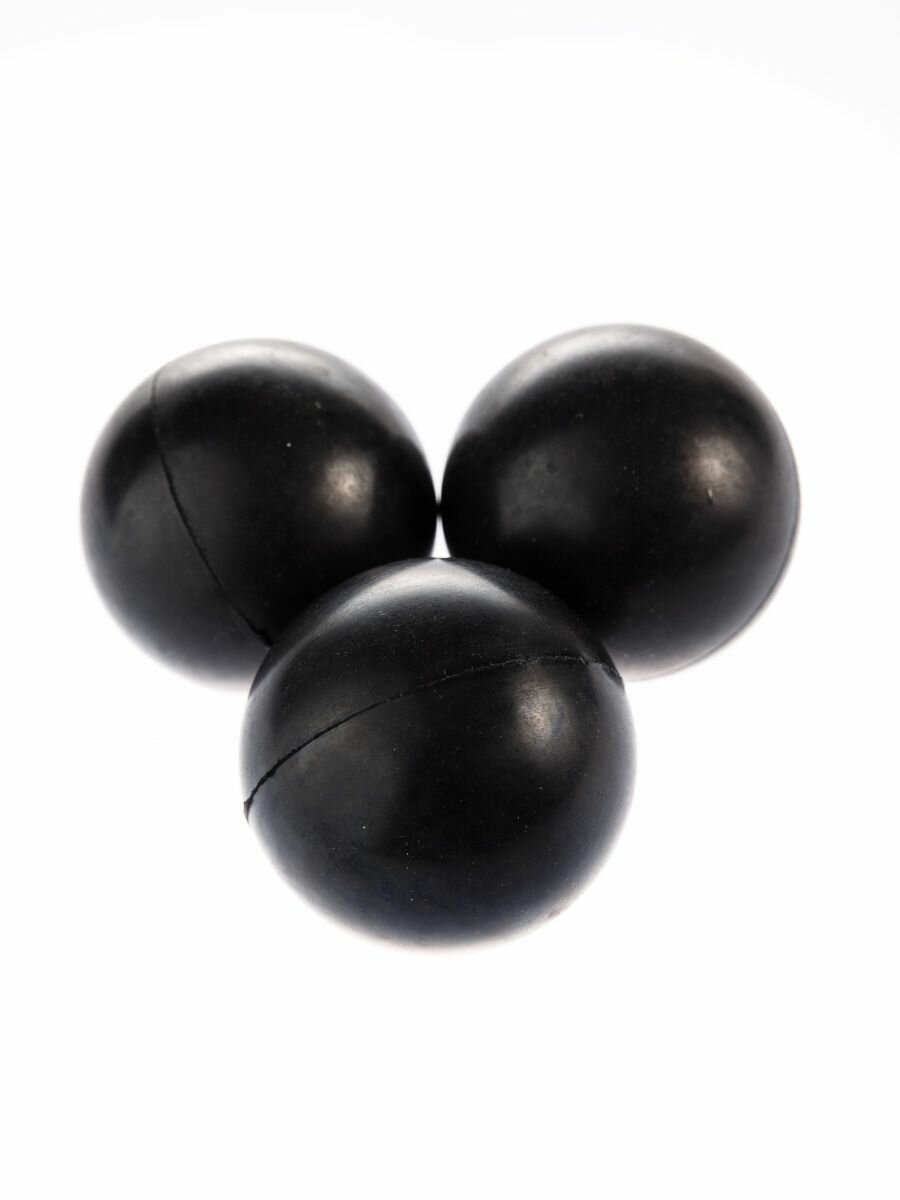 Мячи для ГТО метания, массажа тела, тренинга собак, резиновые, твердые 6 см 3 шт.