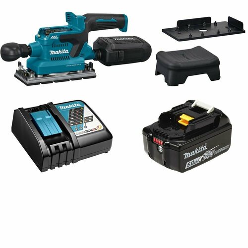 Аккумуляторная вибрационная шлифовальная машина LXT 18В акк 5Ач и зу Makita DBO381URT 3493000₽