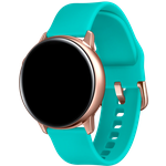 Силиконовый ремешок с застежкой на смарт часы Samsung Galaxy, Honor, Huawei, Amazfit, Garmin, Xiaomi Watch (22 mm) / Браслет на умные часы / Бирюзовый - изображение
