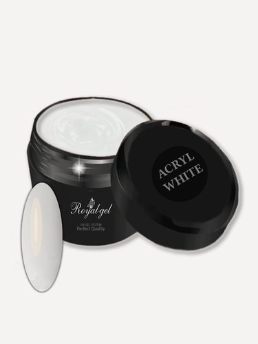 Изображение товара "ACRYL WHITE" полигель для наращивания ногтей белый Royal-gel акрилгель 5 мл.