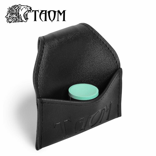 фото Мел для бильярда taom soft chalk green и держатель taom chalk bag (набор)
