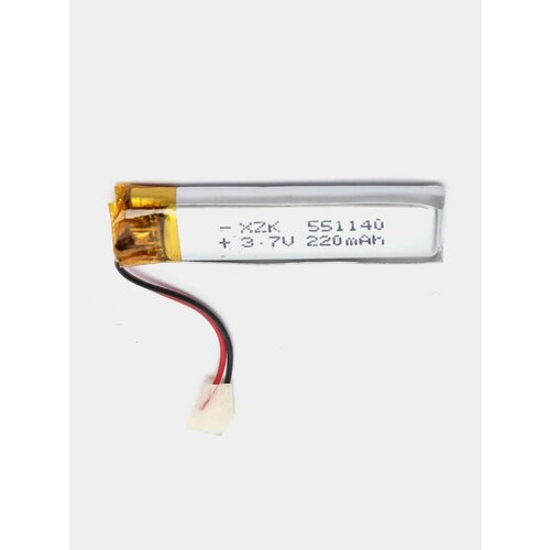 Аккумулятор Li-Pol 2pin 3.7V/220mAh, 551140 (батарея) 55х11х40 мм (Ф)