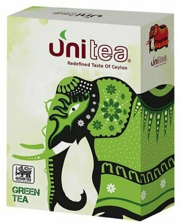 UNI TEA Чай цейлонский, зеленый, 100 г