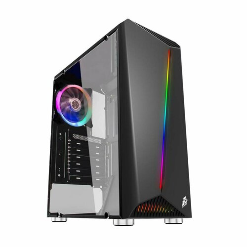 Игровой компьютер AMD Системный блок (AMD Ryzen 5 2600 (3.4 ГГц), RAM 16 ГБ, SSD 256 ГБ, AMD Radeon RX 580 (8 Гб), Windows 10 Home), 123 черный