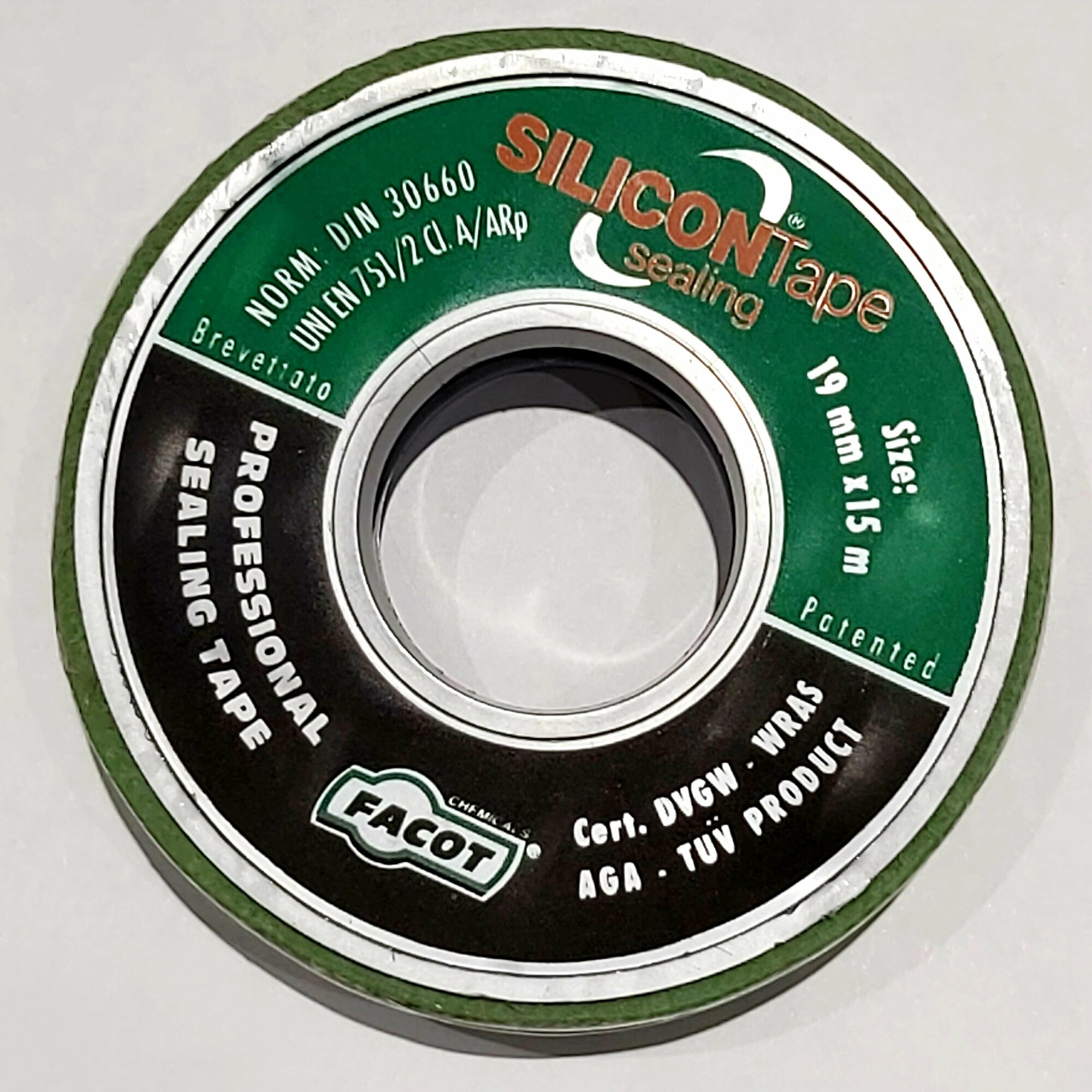 Фум-лента для воды силиконовая 19 мм х15 м Silicon Sealing Tape Facot SST1915