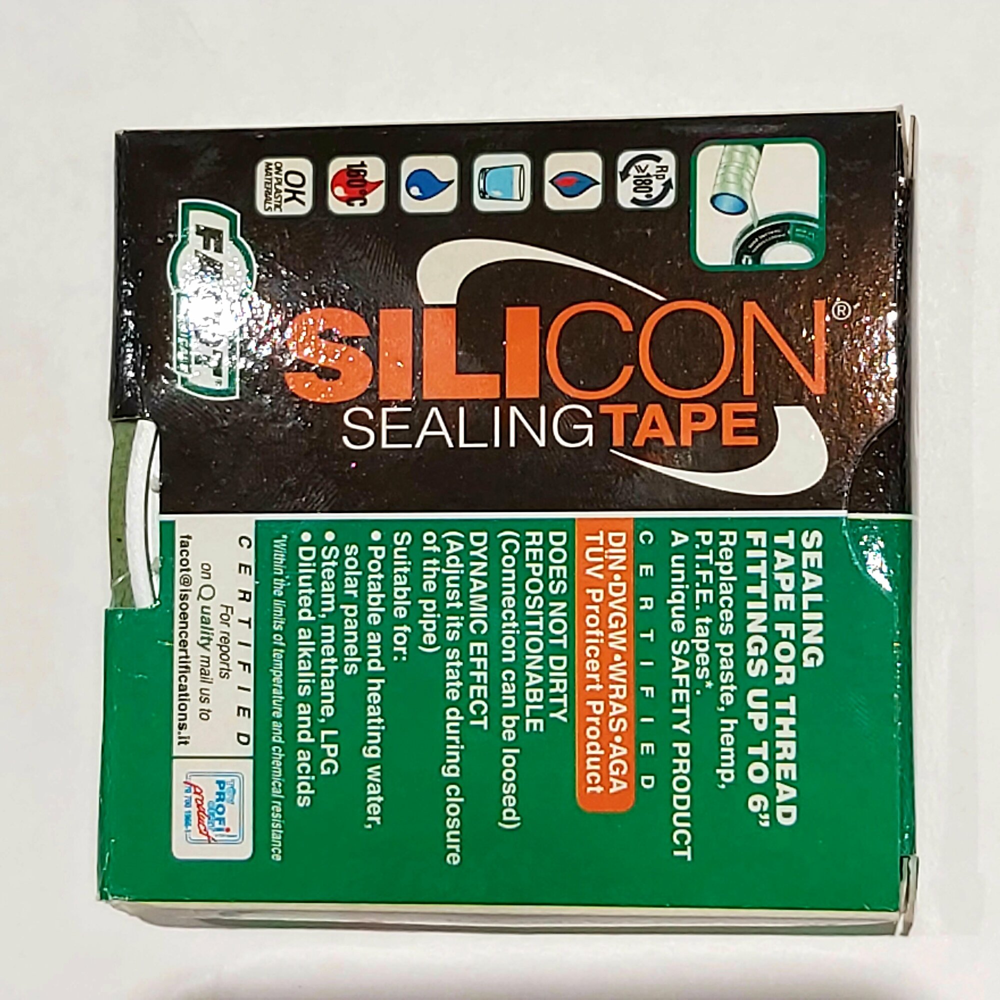 Фум-лента для воды силиконовая 14 х15 м Silicon Sealing Tape Facot SST1415