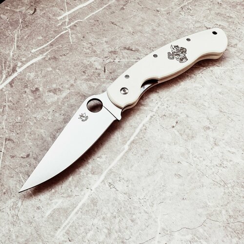 фото Нож складной steelclaw боец-3 сталь d2 белый g10