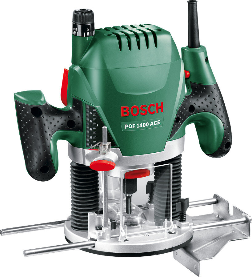 Вертикальный фрезер BOSCH POF 1400 ACE 060326C820, 1400 Вт зеленый