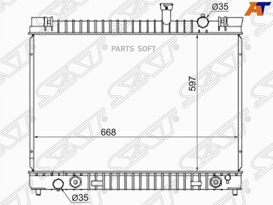 Радиатор Infiniti QX56 04-10 / Nissan Armada 03-16 SAT NS0009-QX56 | цена за 1 шт