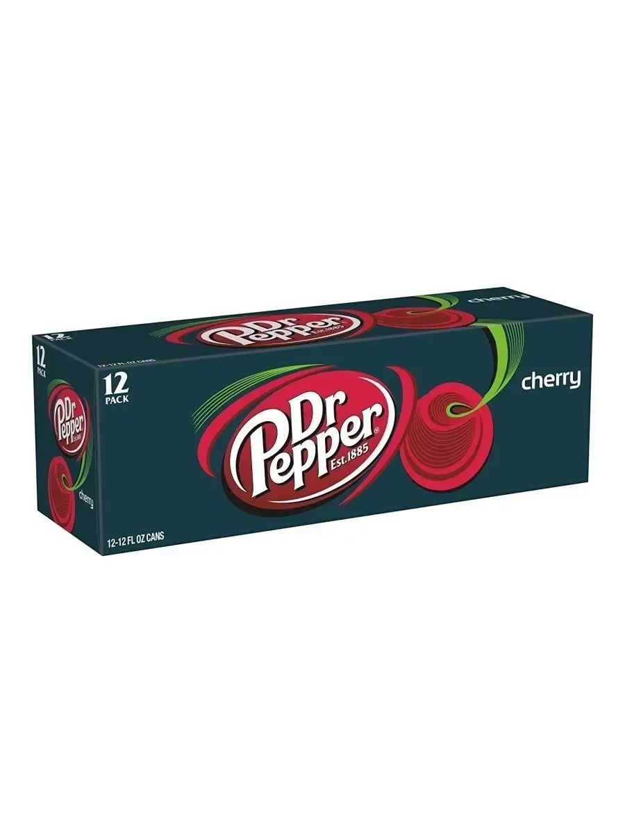 Газированный напиток Dr. Pepper Cherry, США, 0.355 л, металлическая банка, 12 шт.