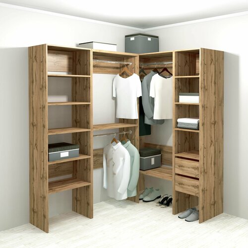 Гардеробная система Комплект стеллаж Модус 2 140х190х2084 см Дуб Вотан 13 43697₽