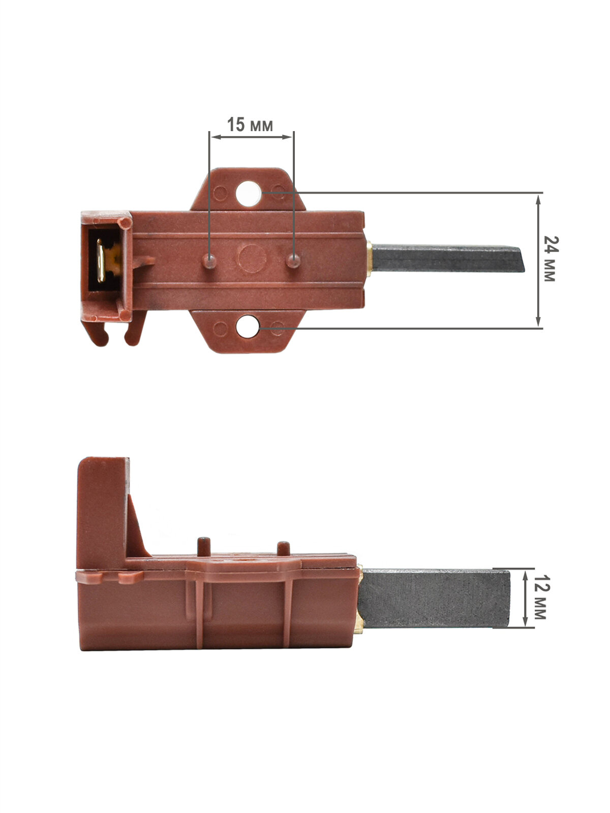 Щетки угольные для двигателя для стиральной машины Indesit, Samsung, LG, Whirlpool, C00196539 (комплект 2 шт.)