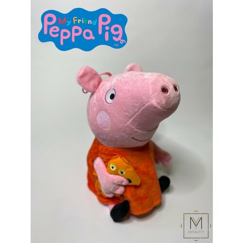 объемная аппликация peppa pig из eva свинка пеппа летние развлечения Мягкая игрушка Свинка Пеппа, 35 см