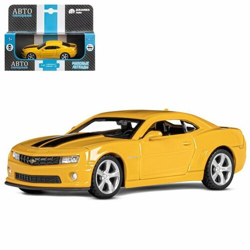 Машина металлическая Chevrolet Camaro SS, 1:43, открываются двери, инерция, цвет жёлтый трансформер mz chevrolet camaro 1 14 2313p желтый