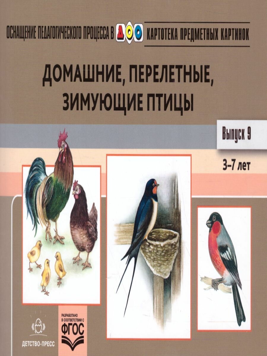 Картотека предметных картинок. Выпуск №9. 3-7 лет. Домашние, перелетные, зимующие птицы. - фото №6