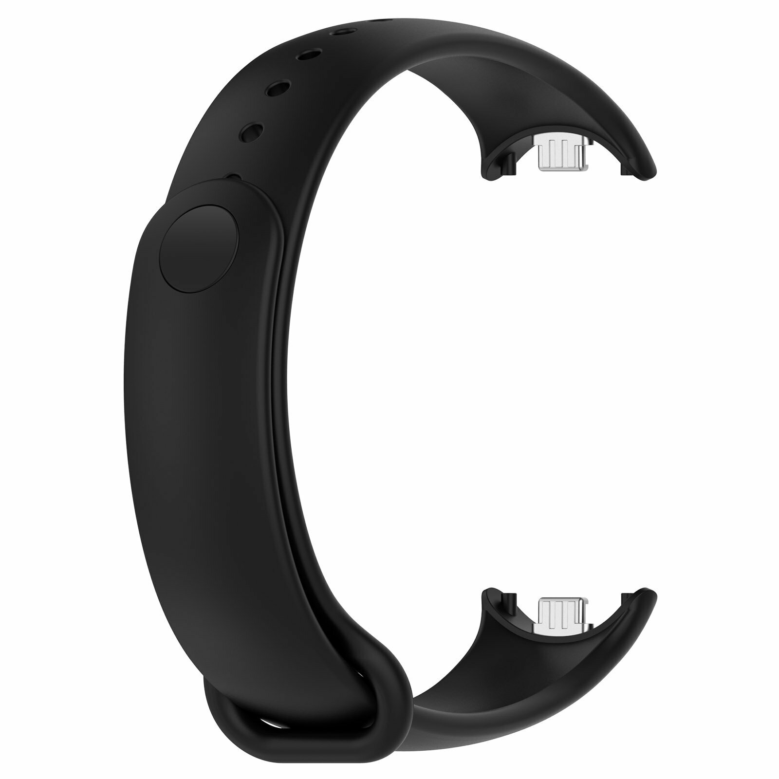 Ремешок для умных часов Xiaomi Mi Band 8 с металлическим фиксатором черный