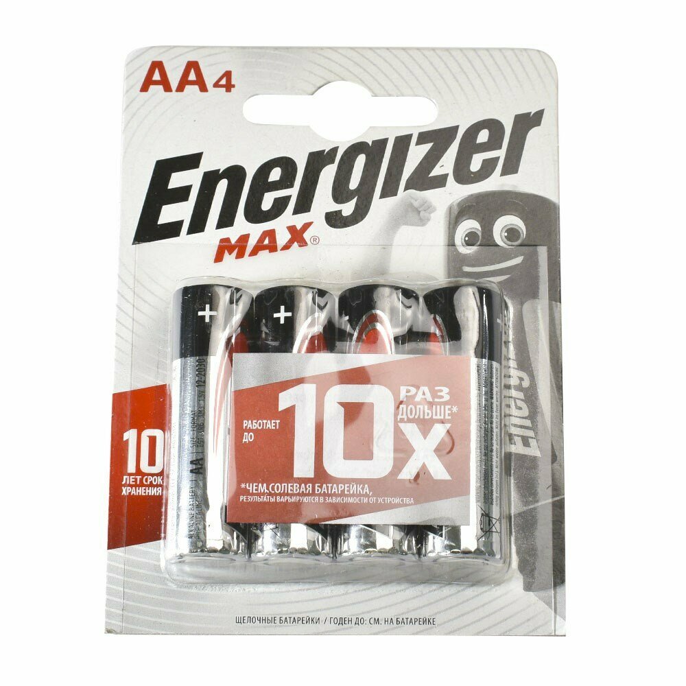 Energizer Батарейка ENERGIZER MAX LR6/E91/AA BL4 - (блистер 4шт)