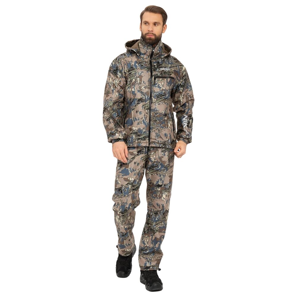 Костюм тактический мужской демисезонный на флисе Huntsman Никс Люкс, ткань Alova Windblock, цвет лабиринт (р.56-58/182-188)