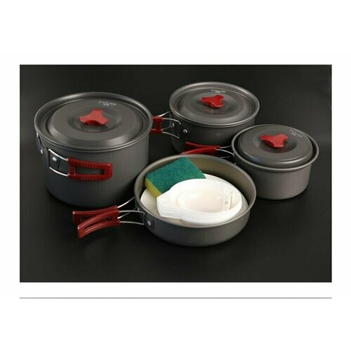 Туристический набор походной посуды для туризма, походов и путешествий