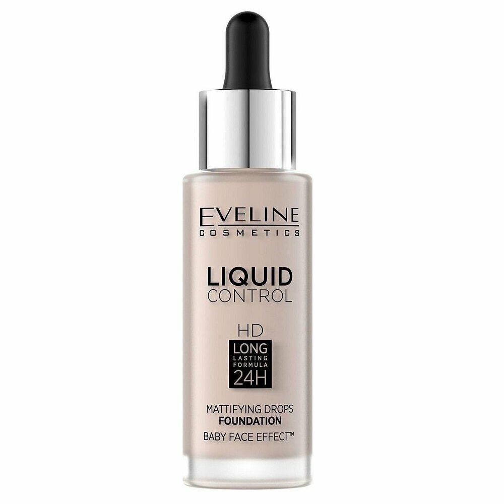 Eveline Cosmetics Инновационная жидкая тональная основа Liquid Control Ivory 005, 32 мл