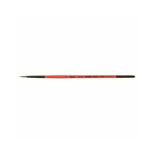 фото Кисть hatber пони №2, круглая, с короткой ручкой №2, 1 шт., красный