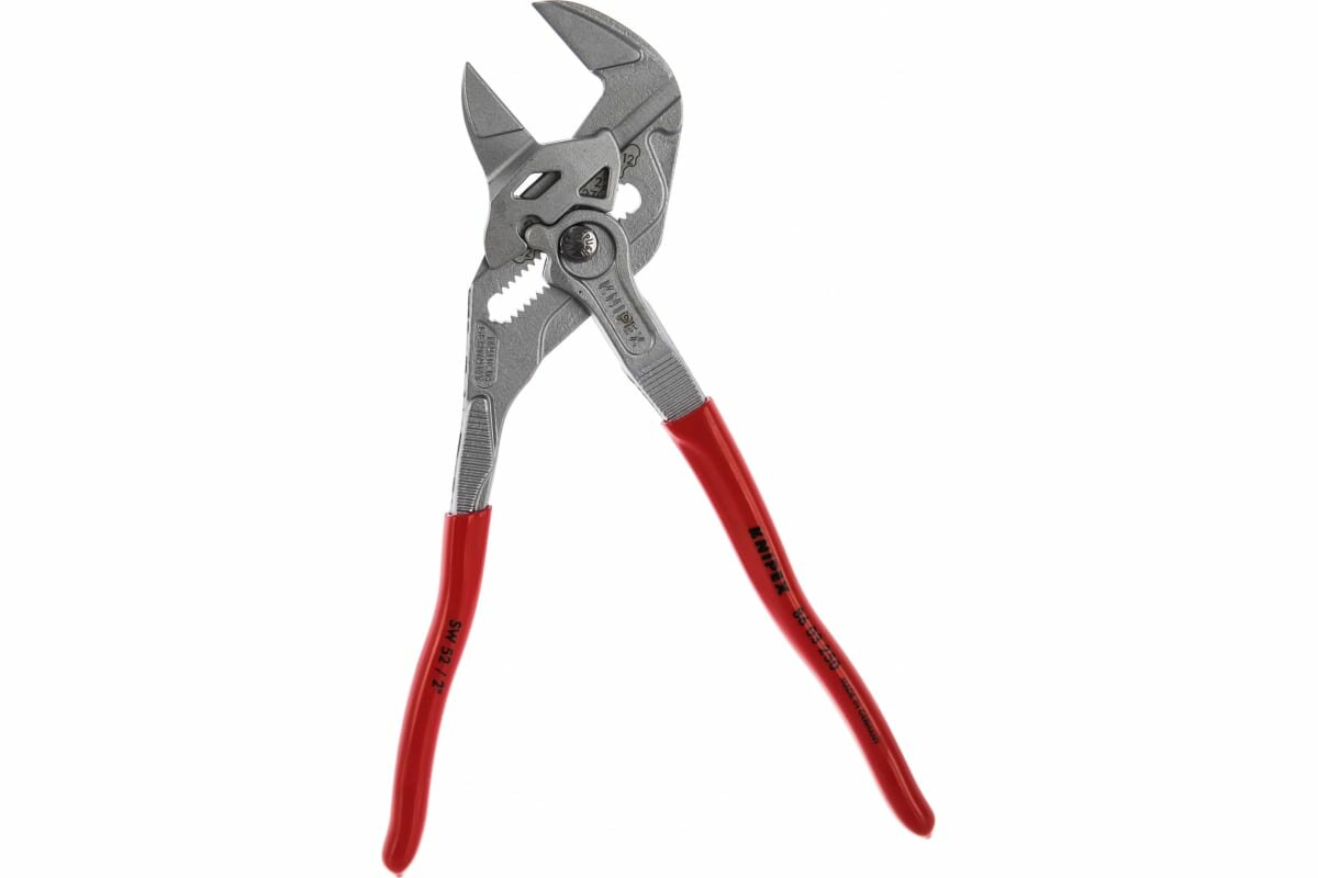 Knipex Клещи переставные-гаечный ключ, зев 52 мм, длина 250 мм, хром, обливные ручки KN-8603250