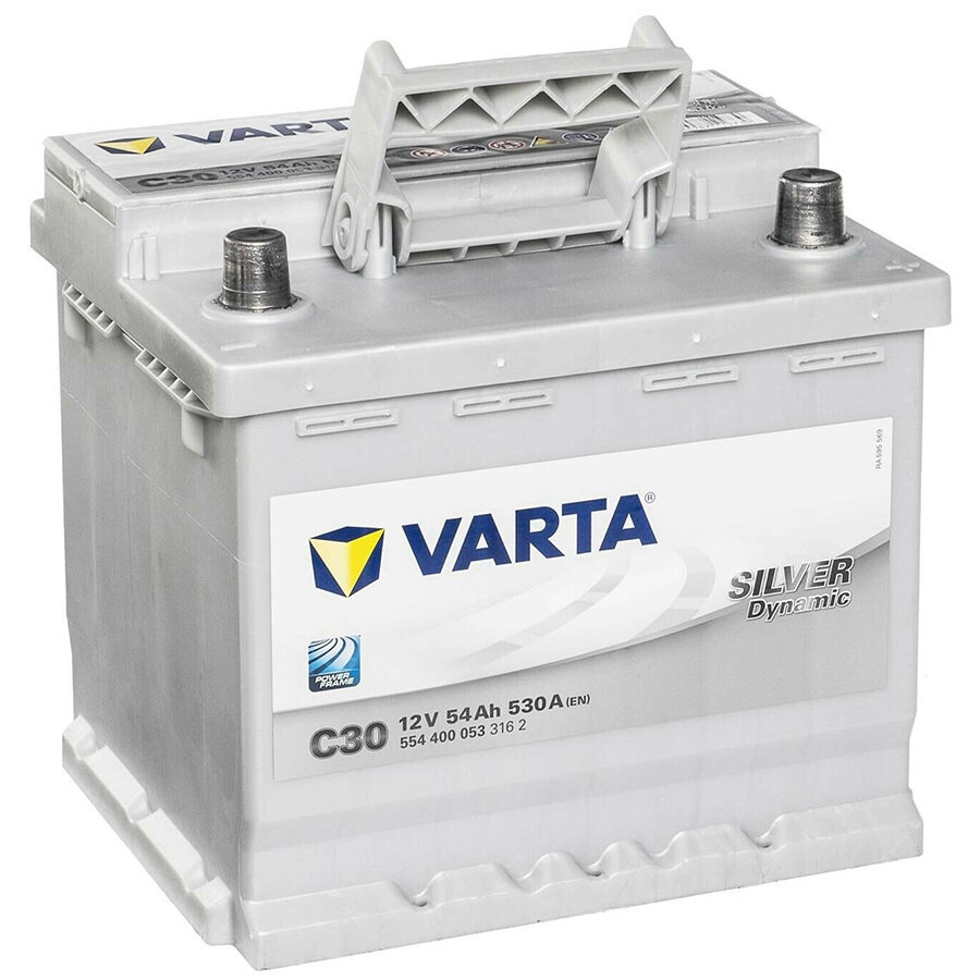 VARTA Silver C30 (54R) 530А Обратная полярность 54 Ач (207x175x190) - фото №11