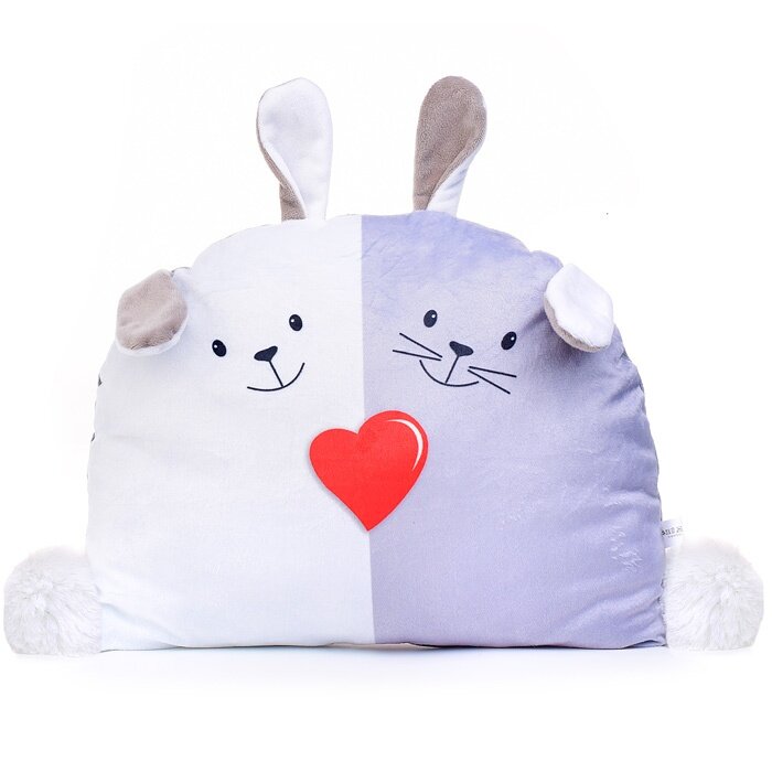 фото Мягкая игрушка Malvina Зайчики, неразлучники серые (21.239.2)